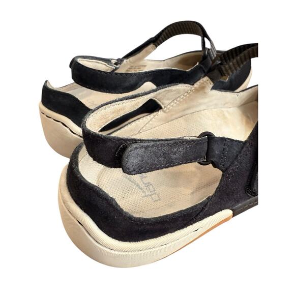 Dansko Shoes Size 39 US 8 Mary Jane Black Suede Canvas Flats Sneakers Comfort - Picture 9 of 11